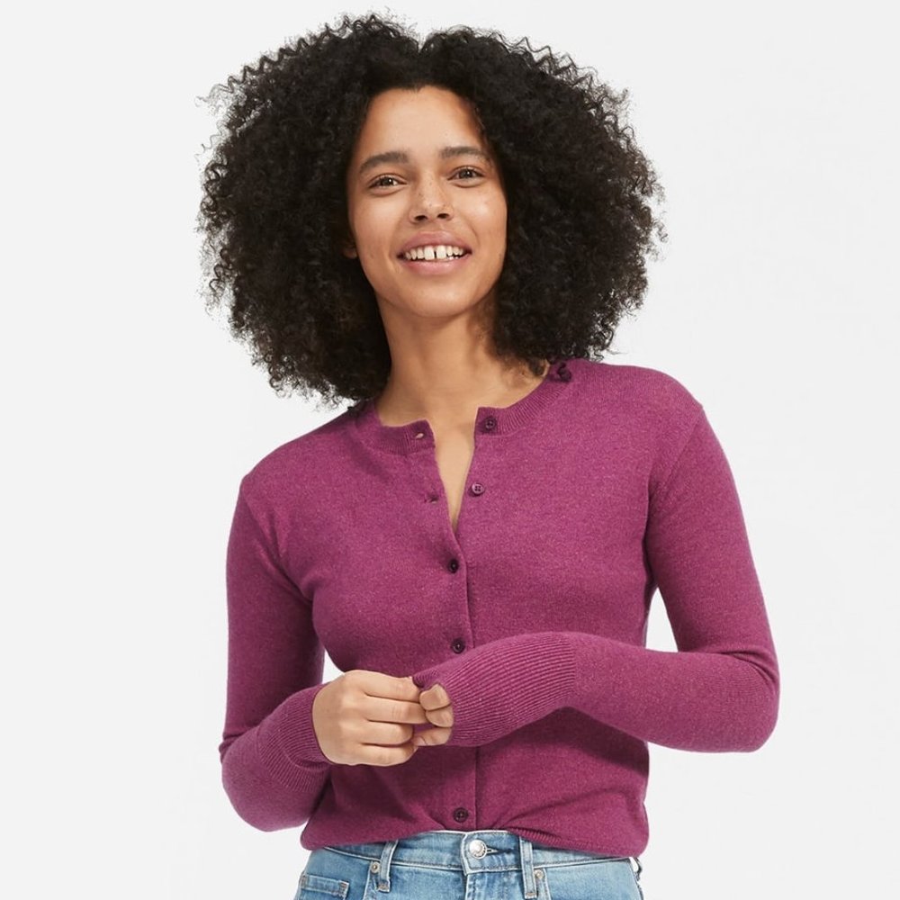 Everlane Cashmere Crew Cardigan, Sz XS